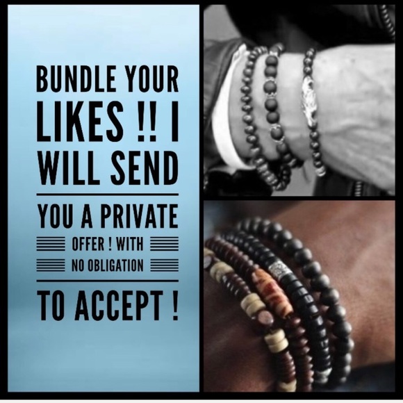 Men onyx & lava rock black rodhium skull bracelet - Picture 8 of 8